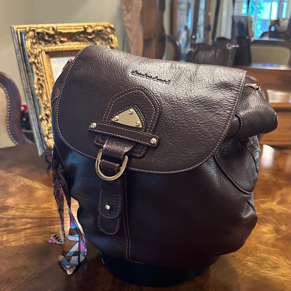 Brown Leather Backpack